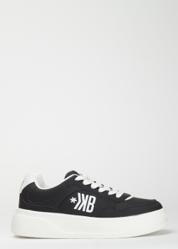 Чорні жіночі кросівки Bikkembergs на білій товстій підошві., фото